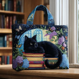 Bolso de Hombro de Gato Negro Hecho a Mano