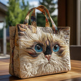 Bolso Hecho a Mano con Gato Blanco