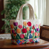 Bolso Hecho a Mano con Tulipanes