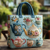Bolsa Tote Acolchada con Flores